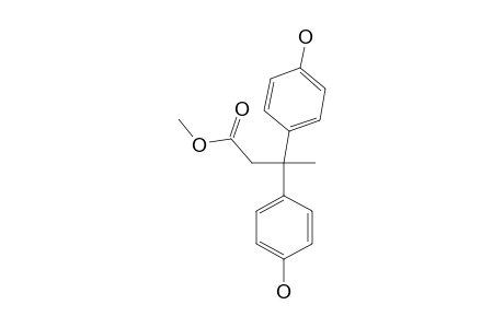 3,3-bis(p-hydroxyphenyl)butyric acid, methyl ester