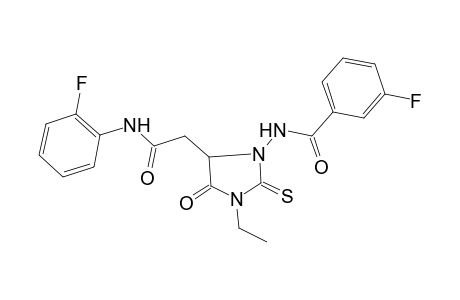 N-[3-ethyl-5-[2-(2-fluoroanilino)-2-keto-ethyl]-4-keto-2-thioxo-imidazolidin-1-yl]-3-fluoro-benzamide