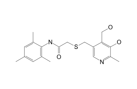 2-{{[5-hydroxy-4-(hydroxymethyl)-6-methyl-3-pyridyl]methyl}thio}-2',4',6'-trimethylacetanilide