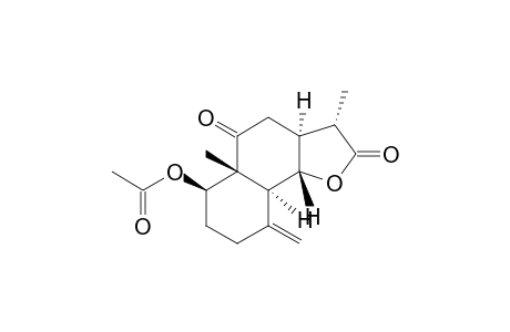 Naphtho[1,2-b]furan-2,5(3H,4H)-dione, 6-(acetyloxy)octahydro-3,5a-dimethyl-9-methylene-, [3S-(3.alpha.,3a.alpha.,5a.beta.,6.beta.,9a.alpha.,9b.beta.)]-