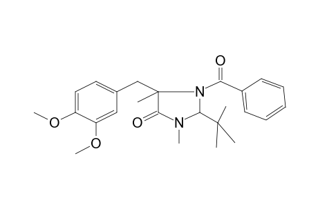 1-Benzoyl-2-t-butyl-5-(3,4-dimethoxybenzyl)-3,5-dimethylimidazolidin-4-one