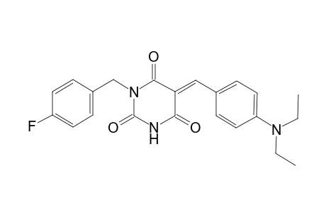 (5E)-5-[4-(diethylamino)benzylidene]-1-(4-fluorobenzyl)-2,4,6(1H,3H,5H)-pyrimidinetrione