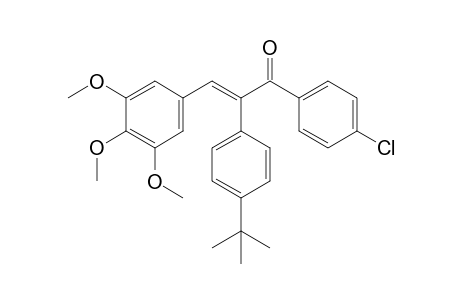 (E)-2-[4-(tert-Butyl)phenyl]-1-(4-chlorophenyl)-3-(3,4,5-trimethoxyphenyl)-2-propen-1-one
