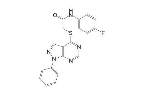 N-(4-fluorophenyl)-2-[(1-phenyl-1H-pyrazolo[3,4-d]pyrimidin-4-yl)sulfanyl]acetamide