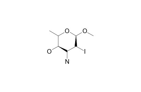 Methyl 3-amino-2,3,6-trideoxy-2-iodo-.alpha.-dl-ribo-hexopyranoside hydrochloride