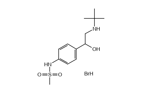 4'-[2-(tert-butylamino)-1-hydroxyethyl]methanesulfonanilide, hydrobromide