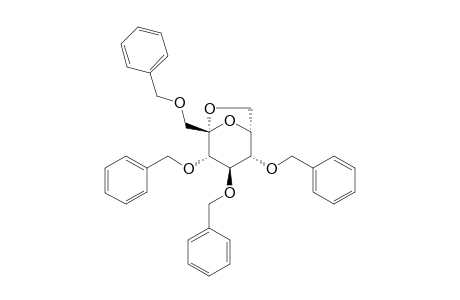 2,7-Anhydro-1,3,4,5-tetra-O-benzyl-.beta.,D-ido-hept-2-ulopyranose