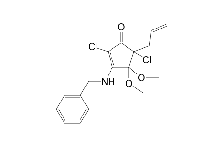 Cyclopent-2-enone, 5-allyl-3-benzylamino-2,5-dichloro-4,4-dimethoxy-