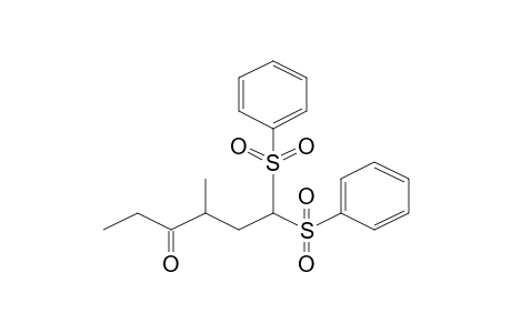 6,6-Bis-benzenesulfonyl-4-methyl-hexan-3-one