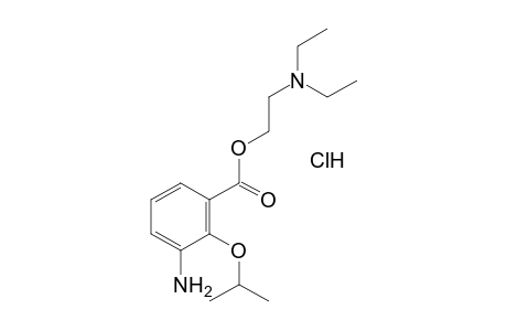 3-amino-2-isopropxybenzoic acid, 2-(diethylamino)ethyl ester, monohydrochloride