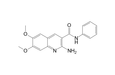 Quinoline-3-carboxamide, 2-amino-6,7-dimethoxy-N-phenyl-