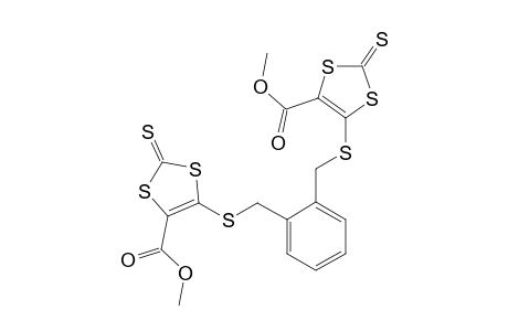 5-[[2-[[(5-carbomethoxy-2-thioxo-1,3-dithiol-4-yl)thio]methyl]benzyl]thio]-2-thioxo-1,3-dithiole-4-carboxylic acid methyl ester