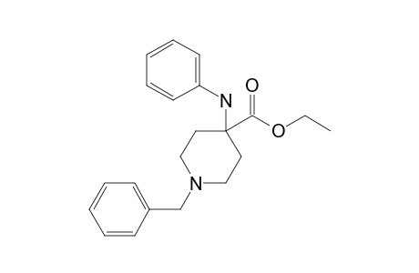 4-Anilino-1-(phenylmethyl)-4-piperidinecarboxylic acid ethyl ester