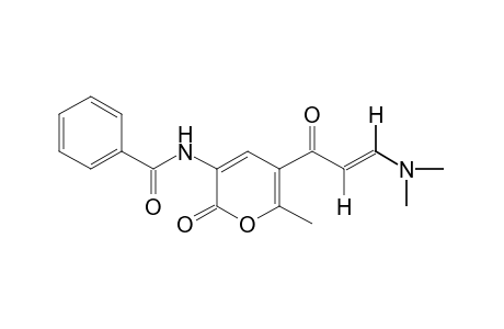 Trans-N-{5-[3-(dimethylamino)acryloyl]-6-methyl-2-oxo-2H-pyran-3-yl}benzamide