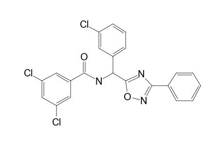 3,5-Dichloro-N-[(3-chlorophenyl)(3-phenyl-1,2,4-oxadiazol-5-yl)methyl]benzamide