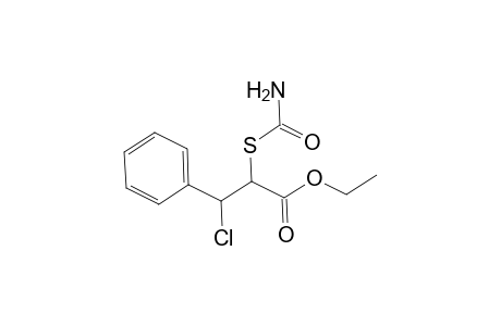 Benzenepropanoic acid, .alpha.-[(aminocarbonyl)thio]-.beta.-chloro-, ethyl ester