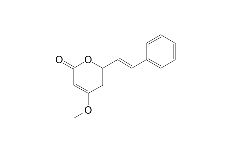 2H-Pyran-2-one, 5,6-dihydro-4-methoxy-6-(2-phenylethenyl)-, [R-(E)]-