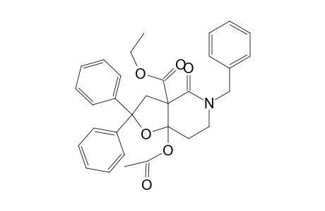 Ethyl 7a-acetoxy-5-benzyl-4-oxo-2,2-diphenylhexahydrofuro[3,2-c]pyridine-3a(4H)-carboxylate