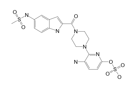 1-[(5-METHANESULFONAMIDO-1H-INDOL-2-YL)CARBONYL]-4-[(3-AMINO-6-SUFFATE)-PYRIDINYL]-PIPERAZINE-MONOMETHANESULFONATE;6'-SULFATE-N-DESISOPROPYL-DELAVIRDINE;MET-4B