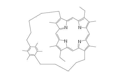 7,17-DIETHYL-2,8,12,18-TETRAMETHYL-3,13-[2,3,5,6-TETRAMETHYL-PHENYLENE-1,4-BIS-(PENTAMETHYLENE)]-PORPHYRIN