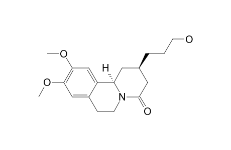 4H-Benzo[a]quinolizin-4-one, 1,2,3,6,7,11b-hexahydro-2-(3-hydroxypropyl)-9,10-dimethoxy-, trans-(.+-.)-