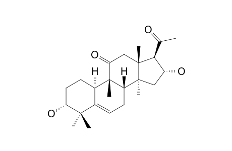 KINOIN-C;3-ALPHA,16-ALPHA-DIHYDROXY-4,4,9,14-TETRAMETHYL-(9-BETA,10-ALPHA)-19-NOR-PREGN-5-ENE-11,20-DIONE