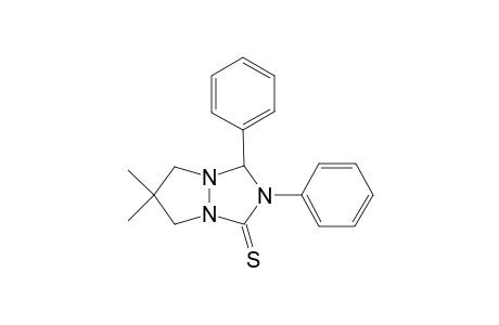 Tetrahydropyrazolo[1,2-a][1,2,4]triazole-1-thione, 6,6-dimethyl-2,3-diphenyl-