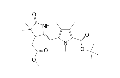 Tert-butyl ester of rac.(Z)-2,3,4,5-tetrahydro-3-methoxycarbonylmethylene-4,4,1',3',4'-pentamethyl-5-oxo-2,2'-dipyrrylmethene-5'-carboxylic acid