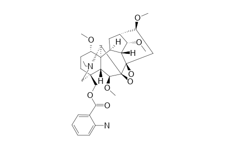 SWATININE-B;ALPHA-METHOXY-ANTHRANOYL-LYCOCTONINE