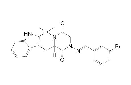 (12aS)-2-{[(E)-(3-bromophenyl)methylidene]amino}-6,6-dimethyl-2,3,6,7,12,12a-hexahydropyrazino[2',1':6,1]pyrido[3,4-b]indole-1,4-dione