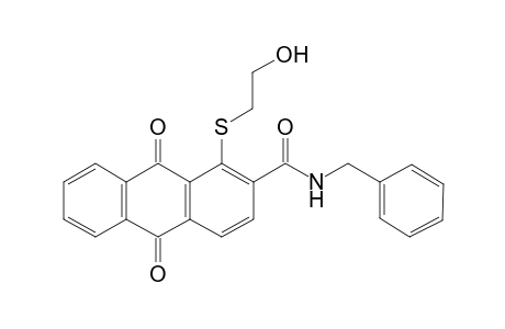 2-anthracenecarboxamide, 9,10-dihydro-1-[(2-hydroxyethyl)thio]-9,10-dioxo-N-(phenylmethyl)-