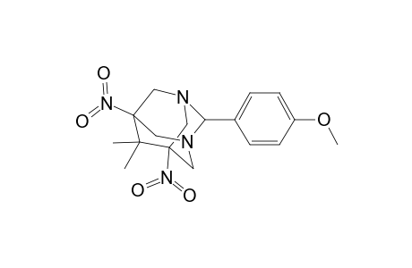 1,3-Diazaadamantane, 2-(4-methoxyphenyl)-6,6-dimethyl-5,7-dinitro-