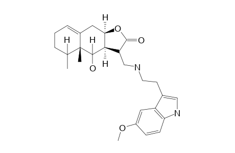 (3S,3aS,4S,4aR,5S,9aR)-4-hydroxy-3-({[2-(5-methoxy-1H-indol-3-yl)ethyl]amino}methyl)-4a,5-dimethyl-3a,4,4a,5,6,7,9,9a-octahydronaphtho[2,3-b]furan-2(3H)-one