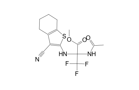 alanine, N-acetyl-2-[(3-cyano-4,5,6,7-tetrahydrobenzo[b]thien-2-yl)amino]-3,3,3-trifluoro-, methyl ester