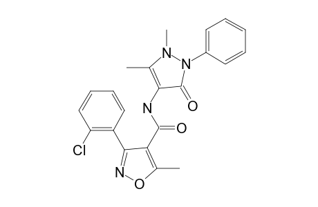 3-(2-chlorophenyl)-N-(1,5-dimethyl-3-oxo-2-phenyl-2,3-dihydro-1H-pyrazol-4-yl)-5-methyl-4-isoxazolecarboxamide