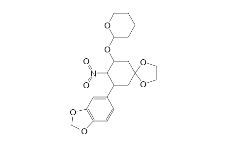 1,4-Dioxaspiro[4.5]decane, 7-(benzodioxol-5-yl)-8-nitro-9-(tetrahydropyran-2-yloxy)-