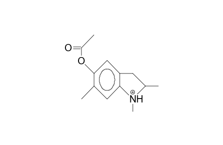 5-Acetoxy-1,2,6-trimethyl-indoline cation