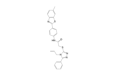 acetamide, N-[4-(6-methyl-2-benzothiazolyl)phenyl]-2-[[5-phenyl-4-(2-propenyl)-4H-1,2,4-triazol-3-yl]thio]-