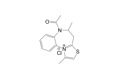 1,5-DIMETHYL-6-METHYLCARBONYL-4H,5H,6H-THIAZOLO-[3,2-A]-[1,5]-BENZODIAZEPIN-11-IUM-CHLORIDE