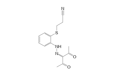 3-[{o-[(1-acetyl-2-oxopropylidene)hydrazino]phenyl}thio}propionitrile