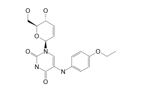 1-(2',3'-DIDEOXY-beta-D-ERYTHRO-HEX-2-ENOPYRANOSYL)-5-(4-ETHOXYANILIN)-URACIL