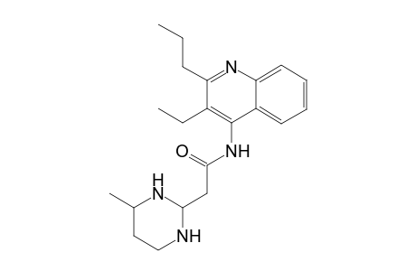 2-Propyl-3-ethyl-4-[2-(4-methylpiperidino)acetamido]quinoline
