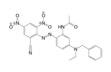 N-Benzyl-N-ethyl-3-acetamido-4-(2,4-dinitro-6-cyanophenylazo)aniline