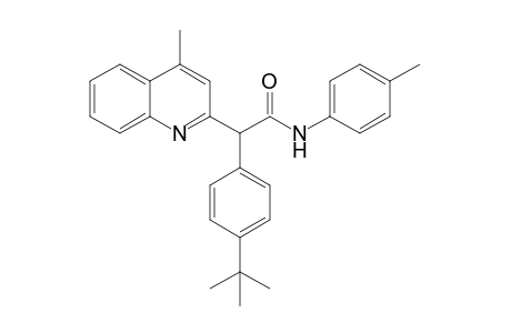 2-(4-Methylquinolin-2-yl)-2-(4-tert-butylphenyl)acetic acid N-(4-methylphenyl)amide