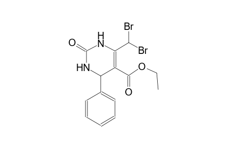 5-pyrimidinecarboxylic acid, 6-(dibromomethyl)-1,2,3,4-tetrahydro-2-oxo-4-phenyl-, ethyl ester