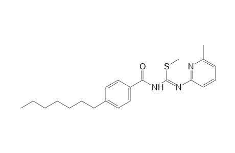 3-(p-heptybenzoyl)-2-methyl-1-(6-methyl-2-pyridyl)-2-thiopseudourea