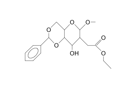 Methyl 2-deoxy-2-(2-ethoxy-2-oxoethyl)-4,6-O-(phenylmethylene)-A-D-allopyranoside