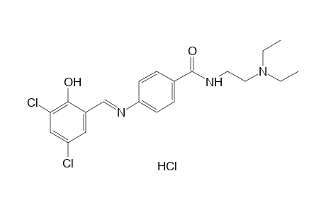 p-[(3,5-dichlorosalicylidene)amino]-N-[2-(diethylamino)ethyl]benzamide, monohydrochloride