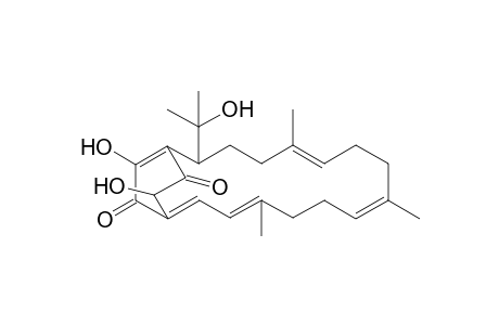 Bicyclo[14.2.2]eicosa-3,7,11,16(20),18-pentaene-17,19-dione, 18,20-dihydroxy-15-(1-hydroxy-1-methylethyl)-4,8,12-trimethyl-