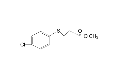 3-[(p-chlorophenyl)thio]propionic acid, methyl ester